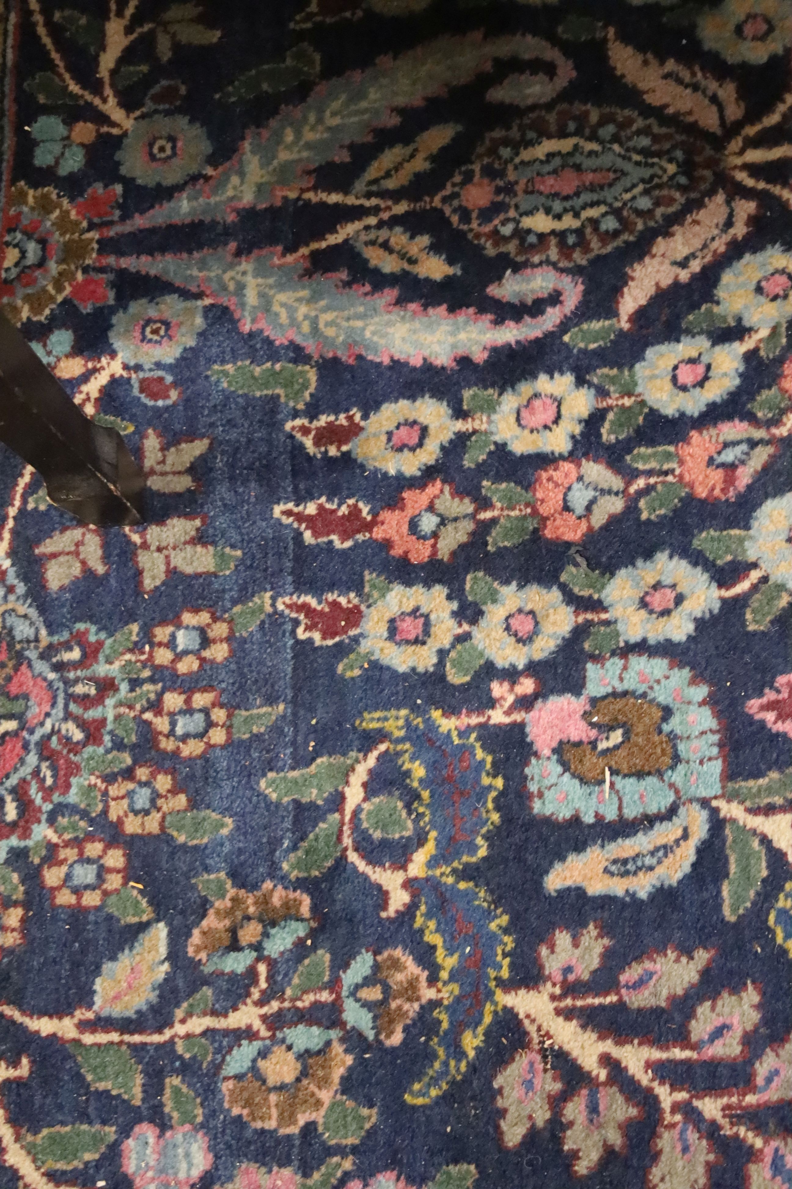 A Tabriz/Meshed blue ground carpet